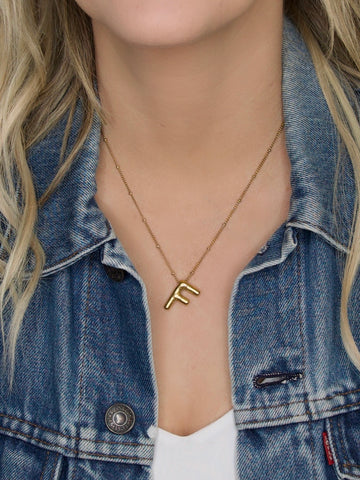 AIRHEAD Bubble Initial Necklace