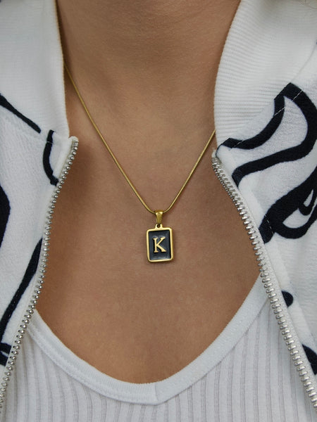 Alphabet Lock Necklace K