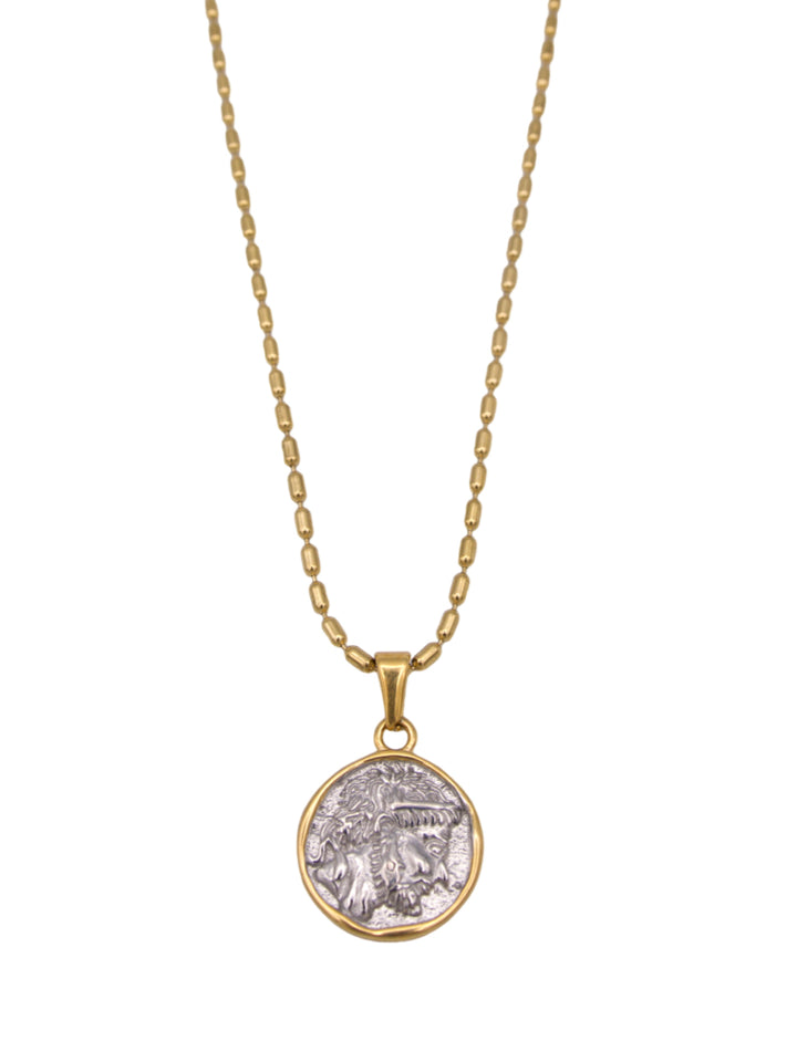 Carabiner Necklace in Gold Featuring An Ombre Crystal ACCENT (146233)