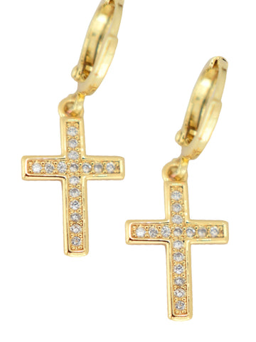 CROSS Huggie Earrings