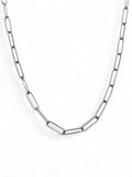 Eden Silver Paperclip Chain Necklace