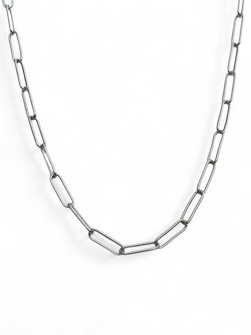 Eden Silver Paperclip Chain Necklace