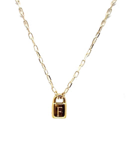 Initial Lock Necklace - Sans – The Adorned
