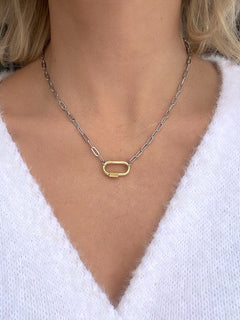 Clingy Carabiner Necklace- Gold