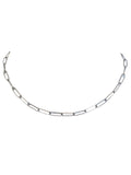 Eden Silver Paperclip Chain Necklace