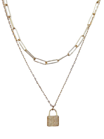 Hitched Lock 2 layer Necklace