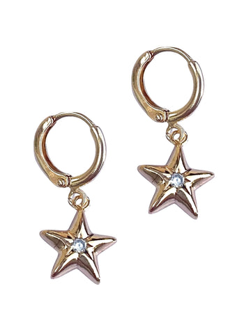 LUCKY STAR Huggie Earrings