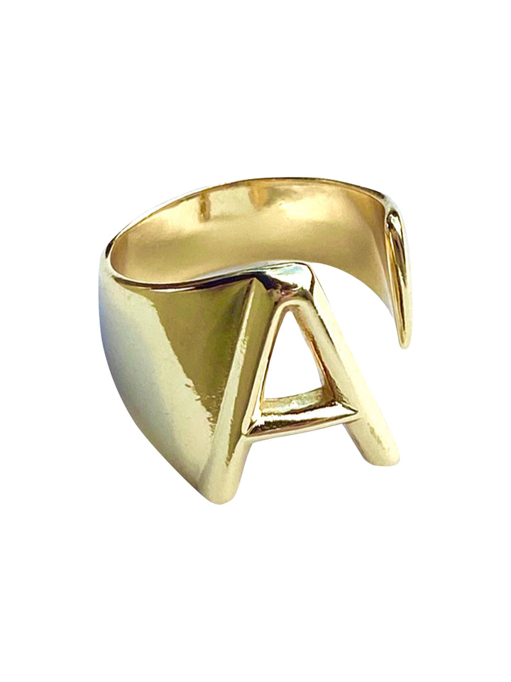 Farrah B: Goddess Signet Ring Gold