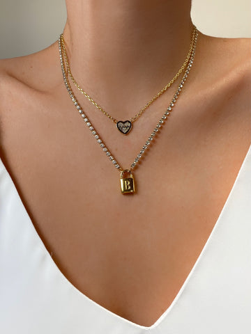 EMPRESS Initial Lock Necklace
