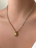 EMPRESS Initial Lock Necklace