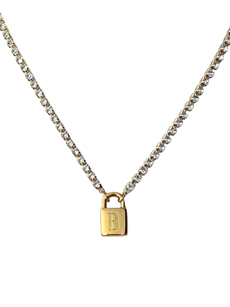 Buy Old English Initial Monogram Alphabet Letter Padlock Pendant Necklace,  14K Yellow Gold Stainless Steel Sterling Silver Personalised Lock Online in  India - Etsy
