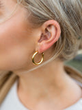 Chunky Medium Gold Hoop Earrings