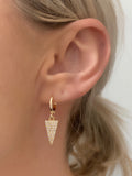 Pyramid Huggie Earrings