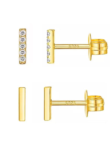 GET IN LINE Bar Stud Earring Set